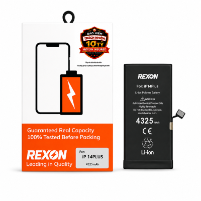 Pin iPhone 14 Plus chính hãng REXON