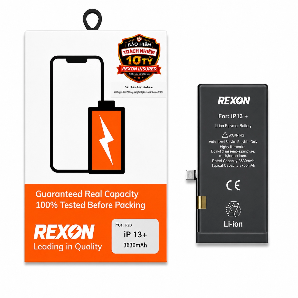 Pin iPhone 13 Pro dung lượng siêu cao - REXON  (Chạy chuẩn đoán)