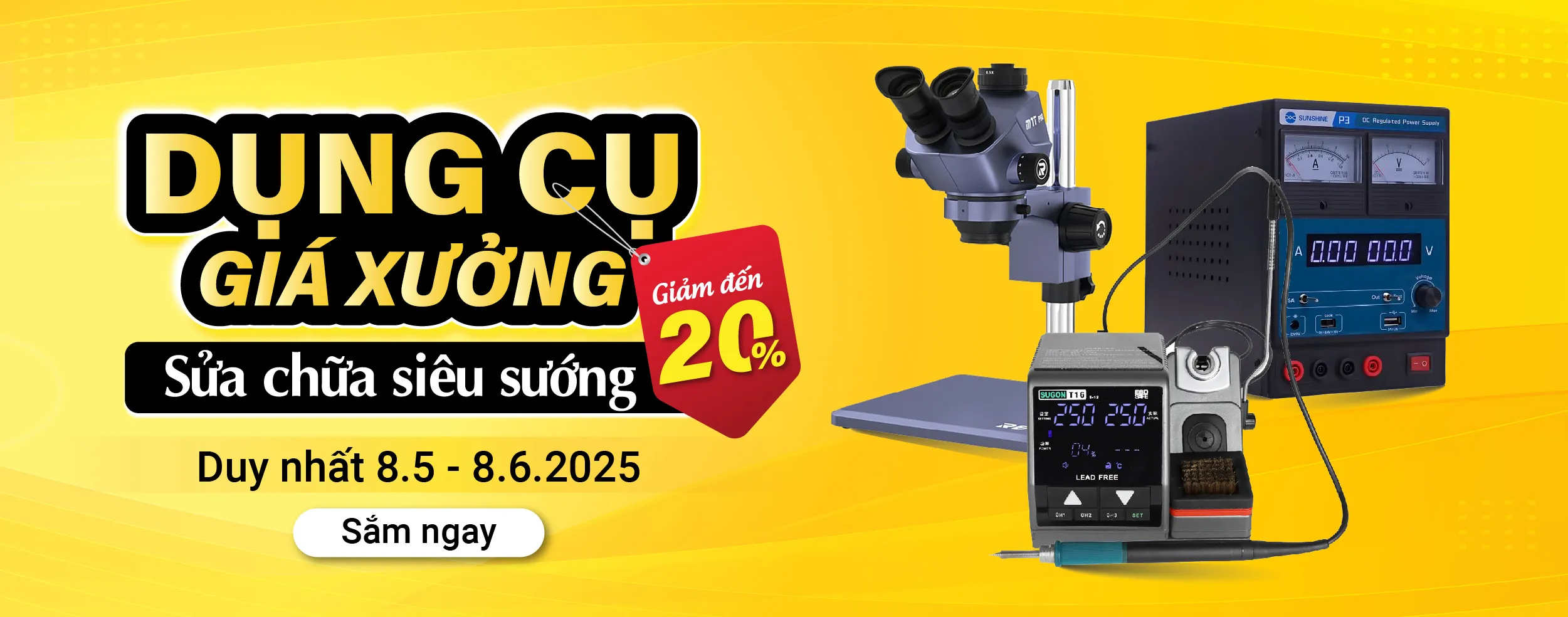 Dụng cụ giá xưởng - Sửa chữa siêu sướng!