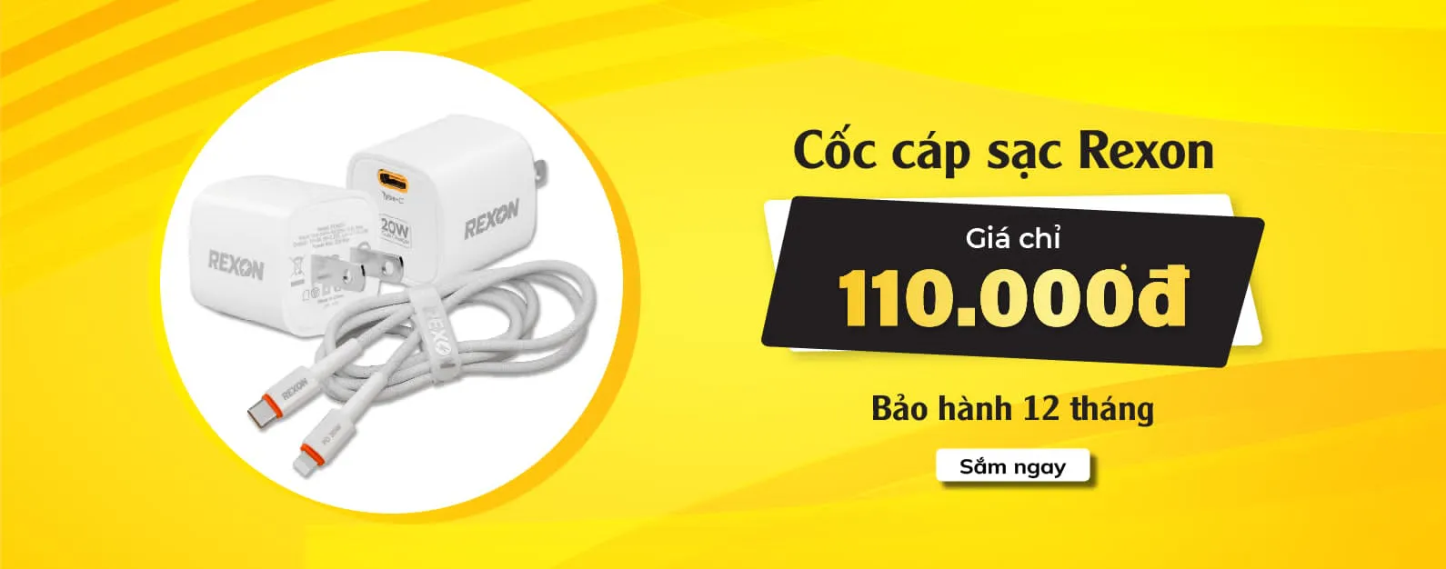 Cốc cáp sạc Rexon