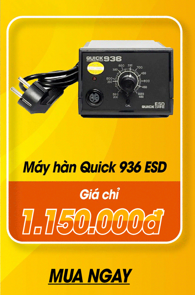 Máy hàn Quick 936 ESD Linh kiện Nhật giá chỉ 1.150.000 đồng