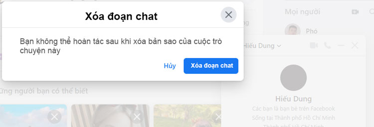 không xóa vĩnh viễn đoạn chat để có thể khôi phục tin nhắn đã xóa trên Messenger
