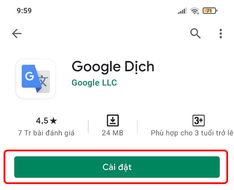 Cách tải giọng chị Google trên điện thoại bằng ứng dụng Google dịch trên điện thoại