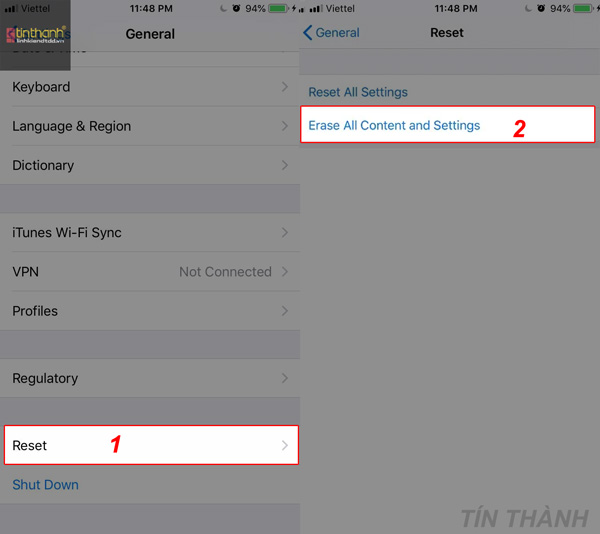 Khôi phục cài đặt gốc trước khi cập nhật iOS mới để khắc phục màn hình iPhone XS bị tối