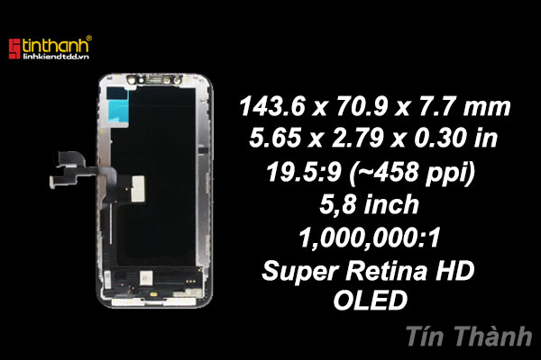 Kích thước thật của màn hình iPhone XS bao nhiêu inch
