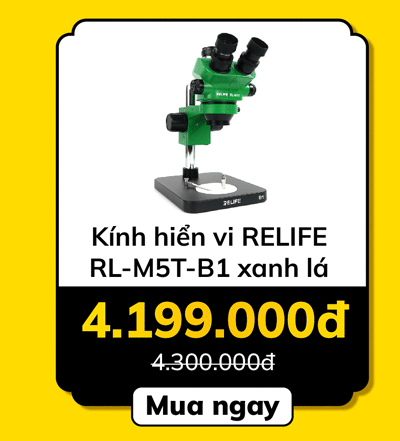 Kính hiển vi RELIFE RL-M5T-B1 xanh lá