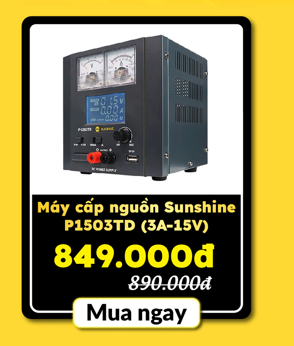 Máy cấp nguồn Sunshine P1503TD