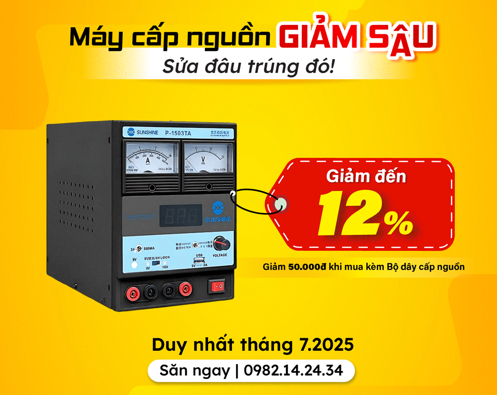 máy cấp nguồn giảm sâu sửa đâu trúng đó