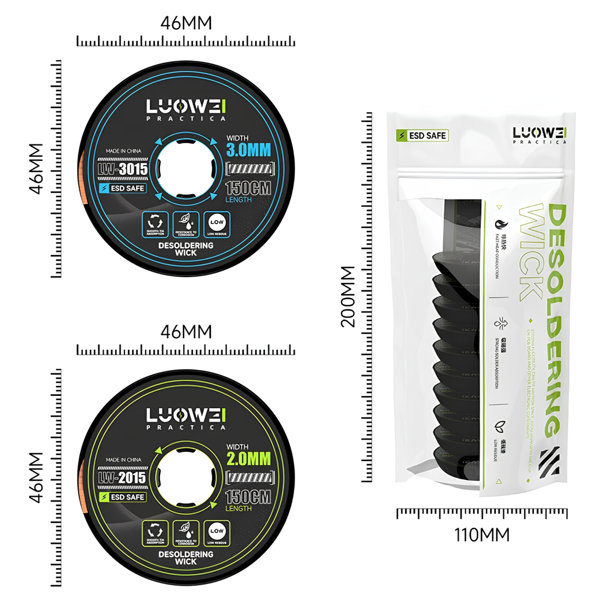 Dây hút chì Luowei LW-Strong
