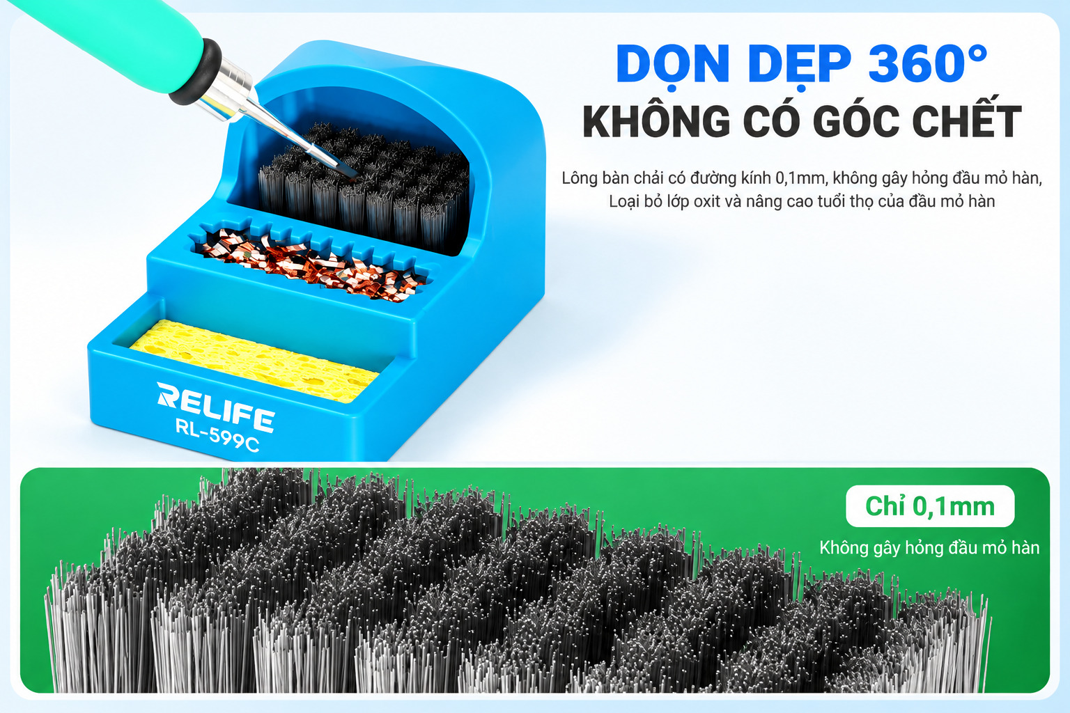 Bộ dụng cụ vệ sinh mũi hàn Relife