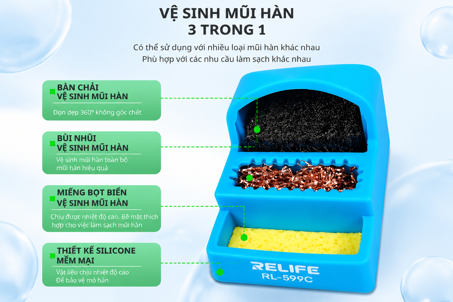 Bộ dụng cụ vệ sinh mũi hàn Relife